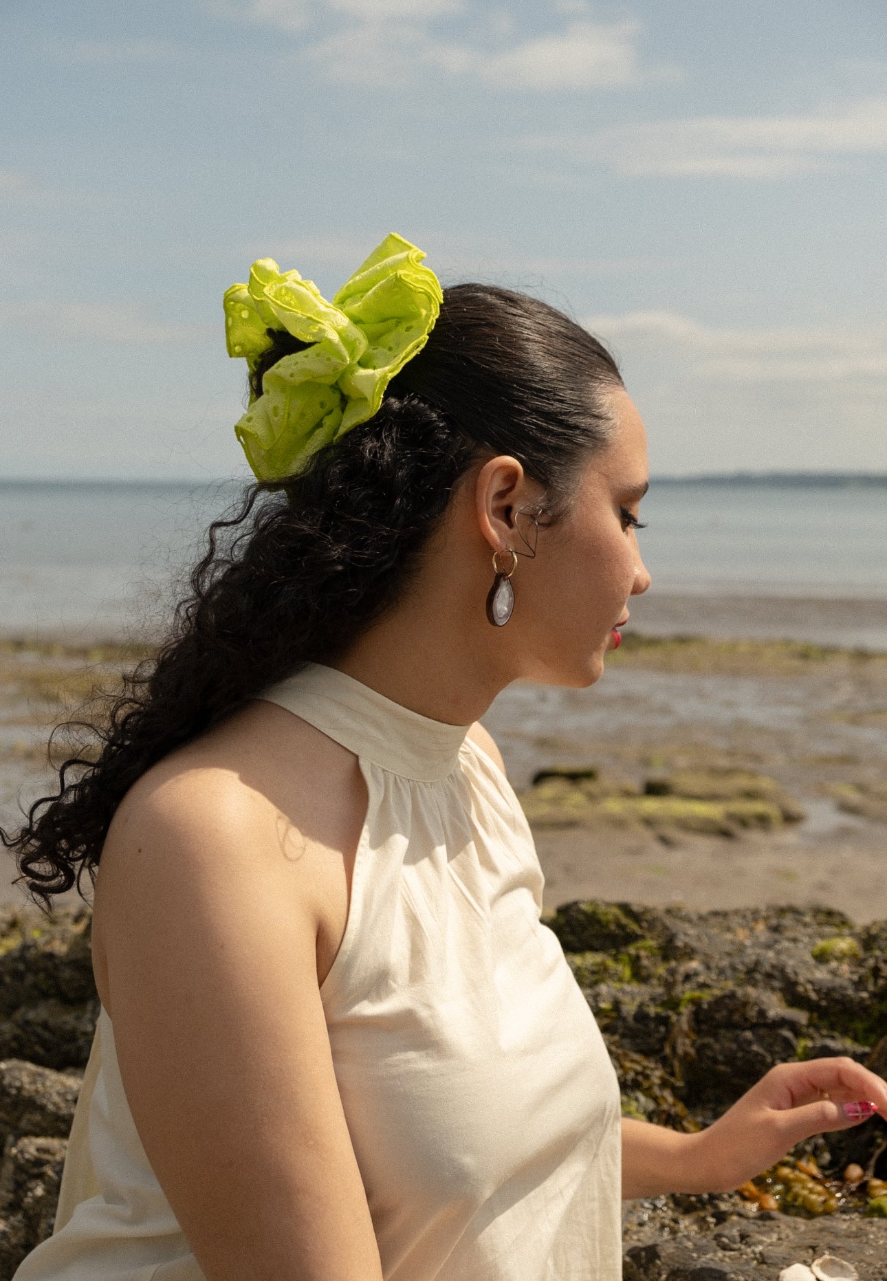 Oyster Hoop Earrings