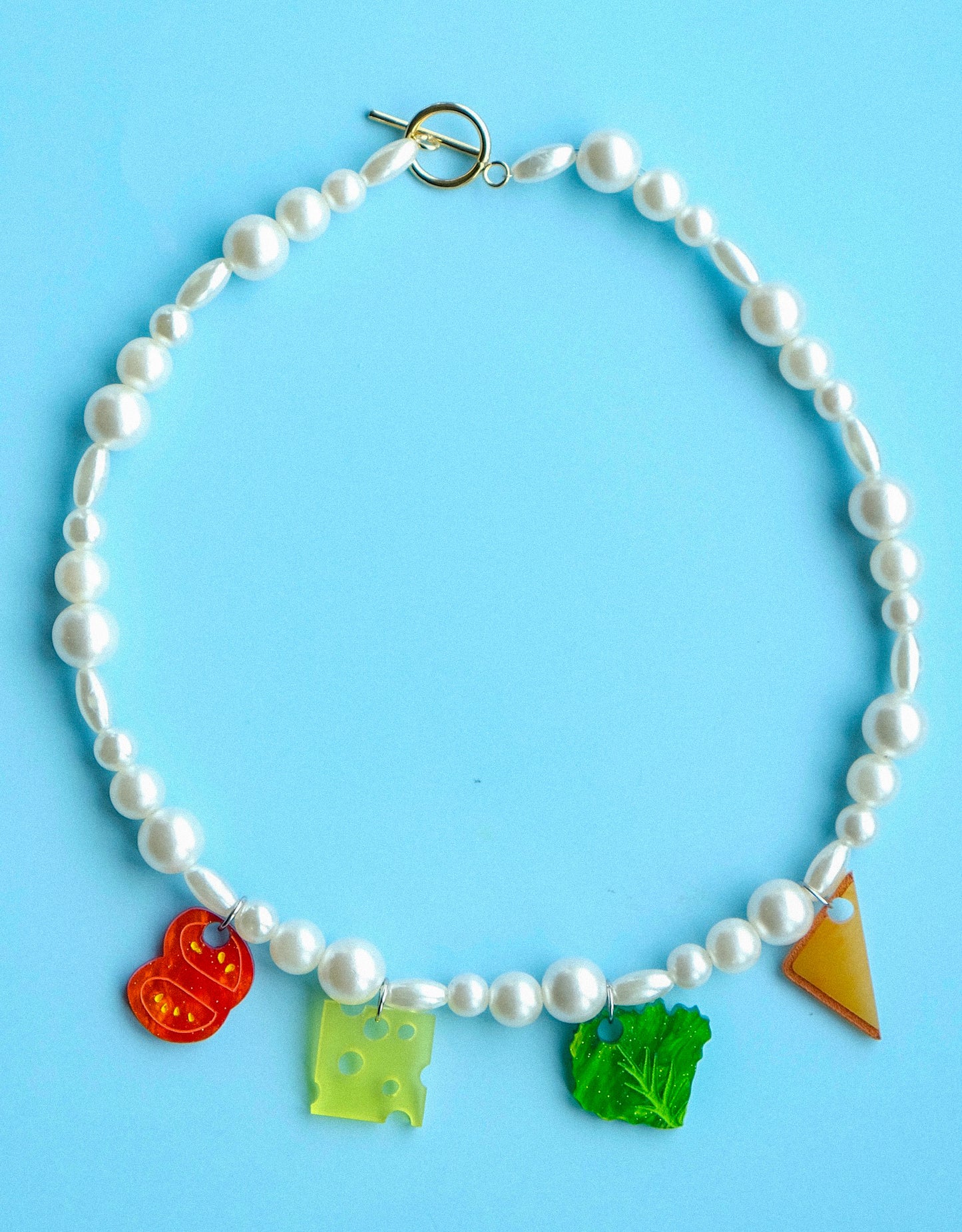 Sandwich Pearl Necklace