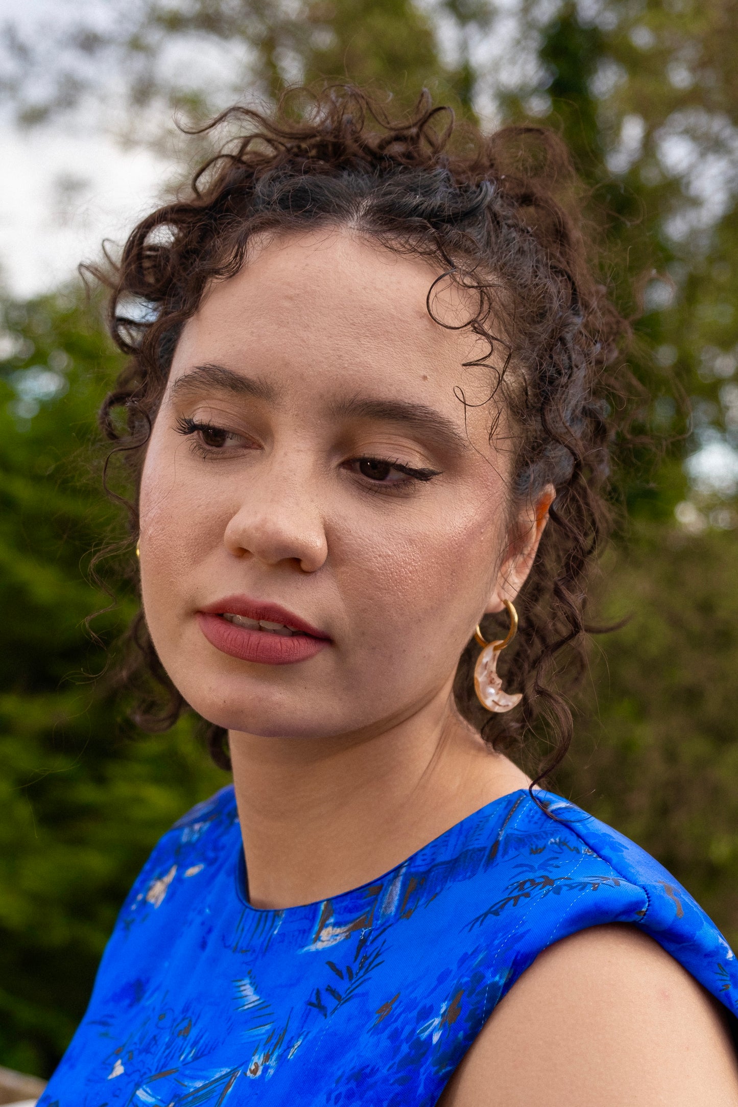 Tranquil Moon Hoop Earrings