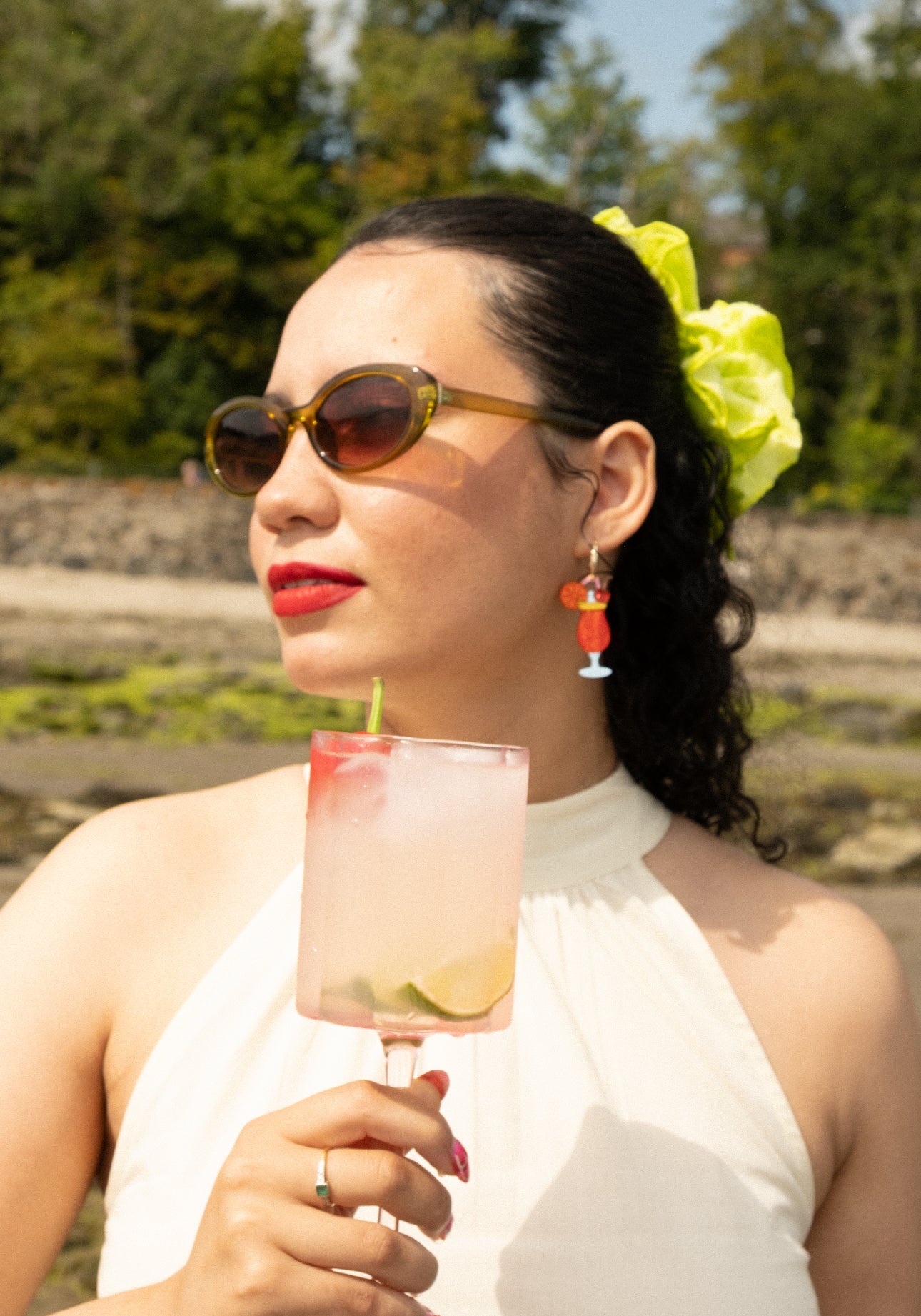 Love on the Beach Hoop Earrings