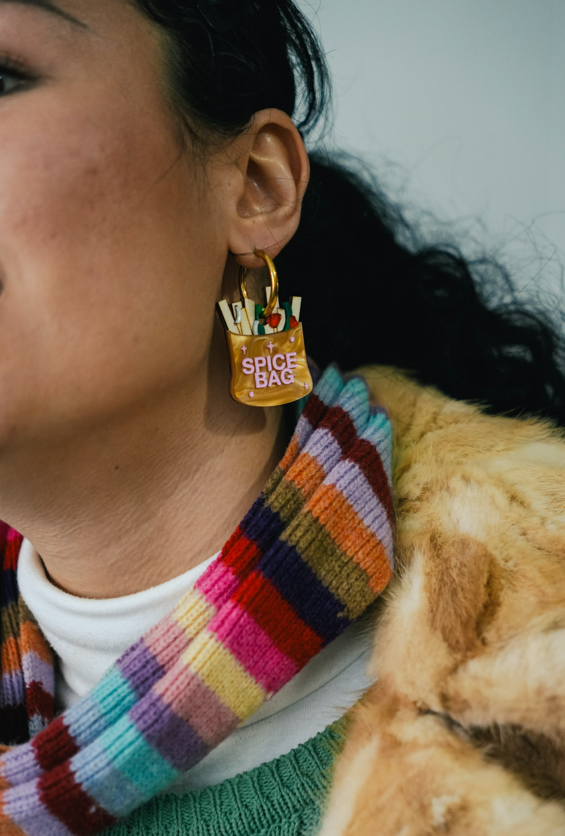 Spice Bag Hoop Earrings
