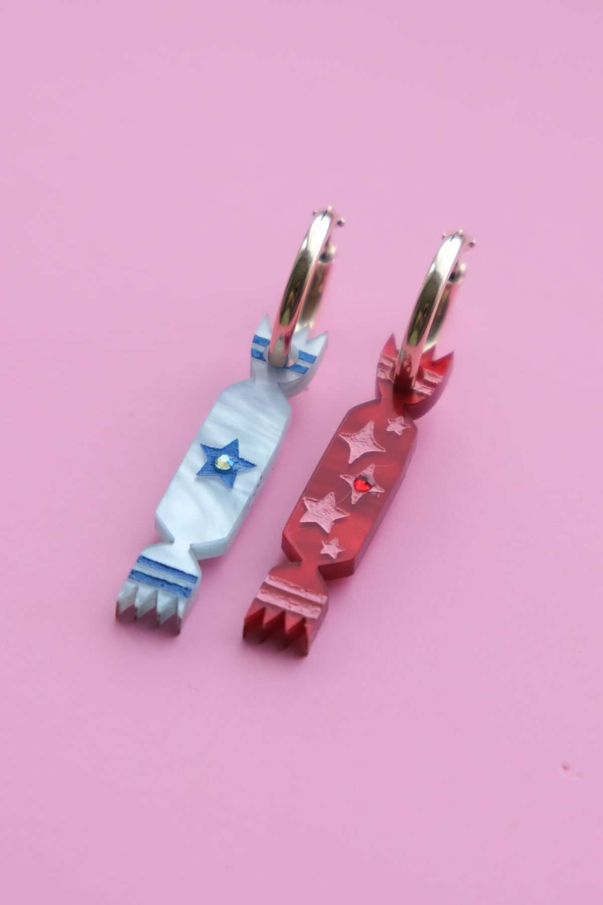 Christmas Cracker Hoop Earrings