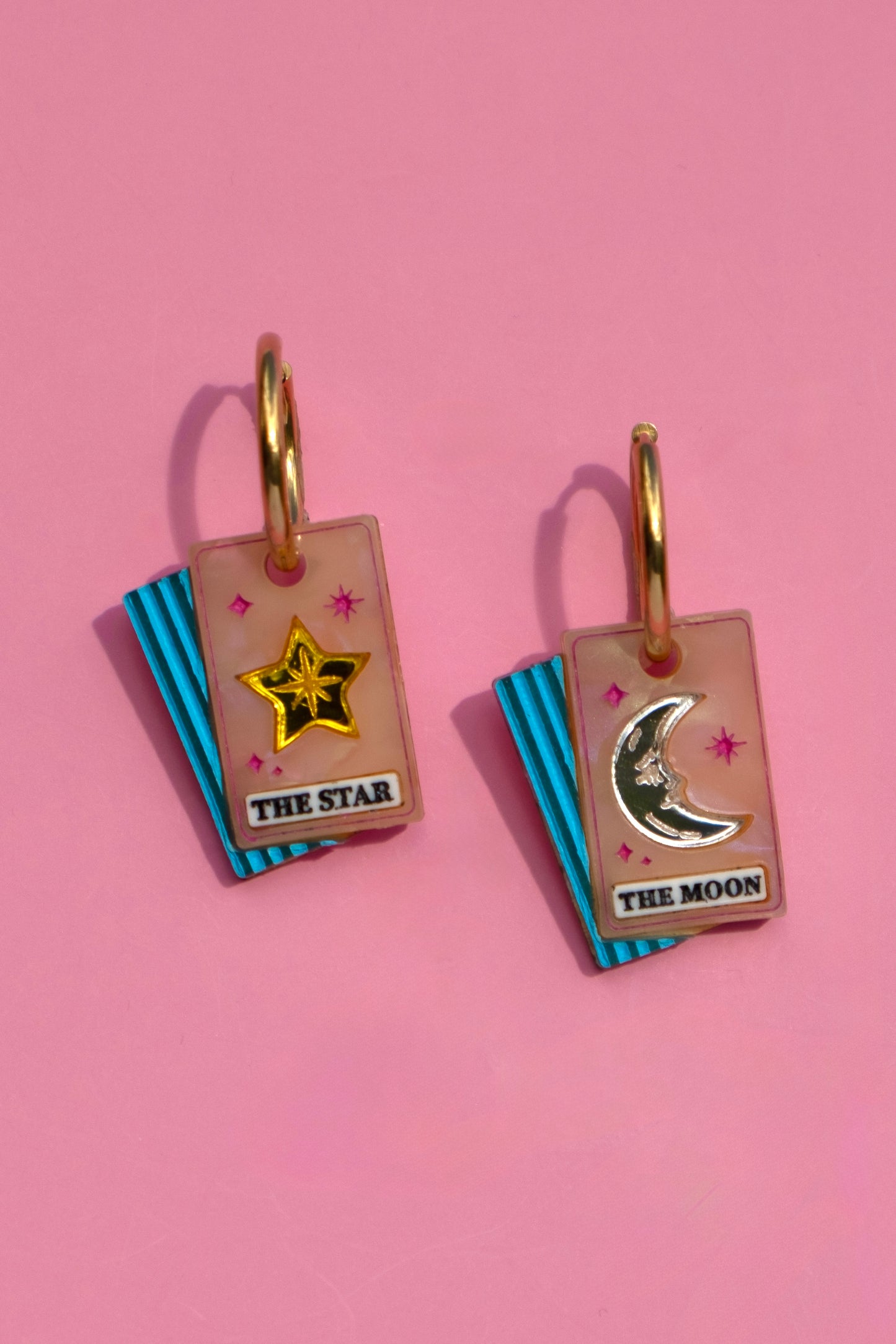 Tarot Card Hoop Earrings