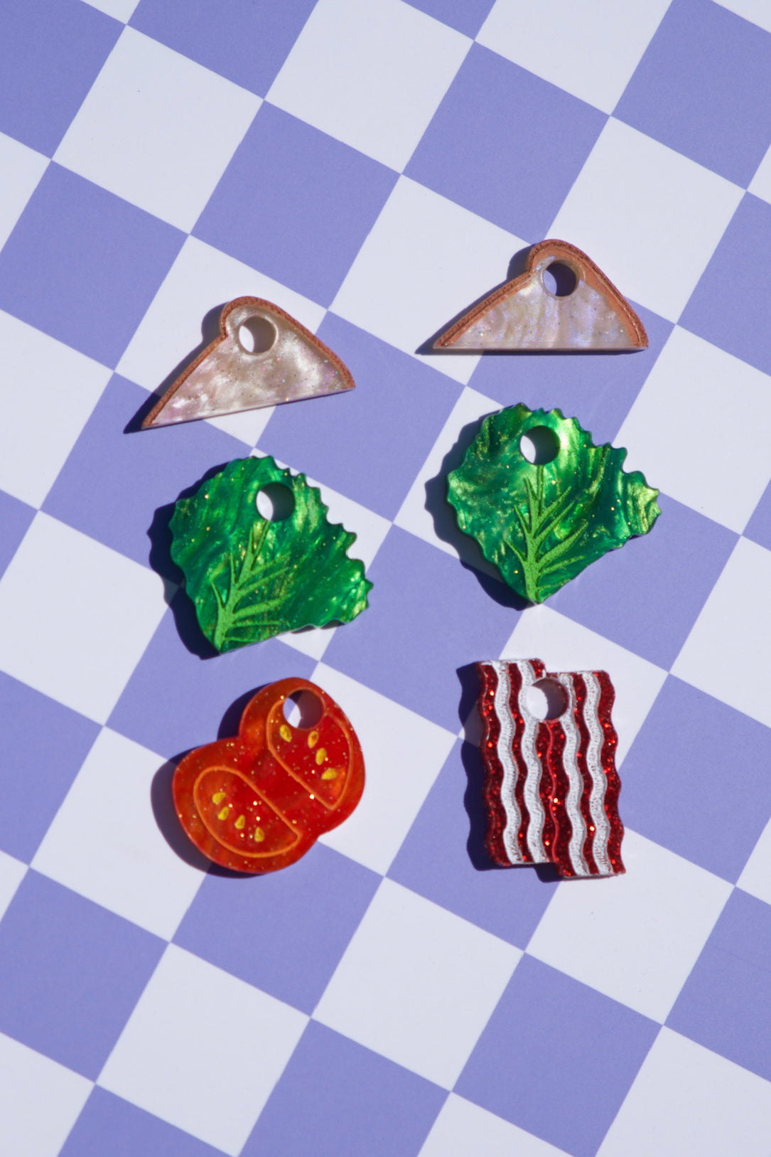 BLT Sandwich Hoop Earrings
