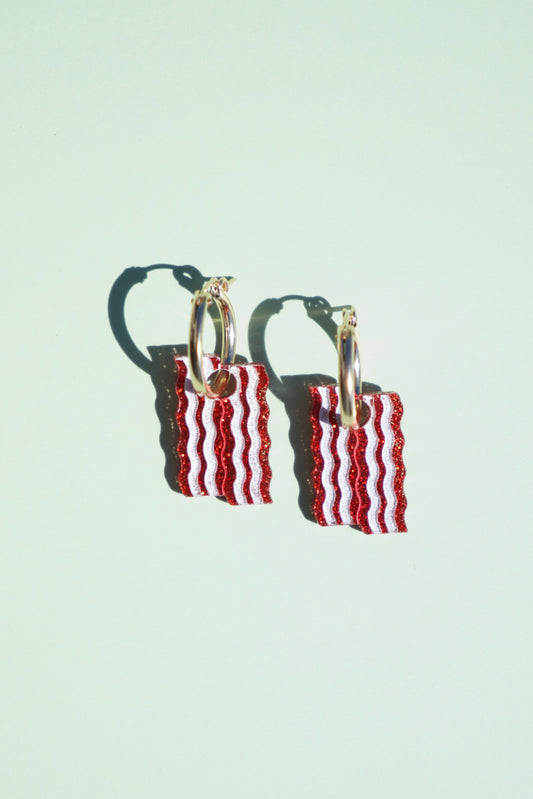 Bacon Hoop Earrings
