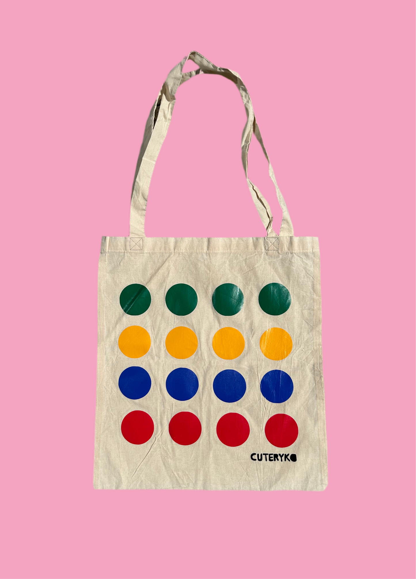 Rainbow Dotted Tote Bag
