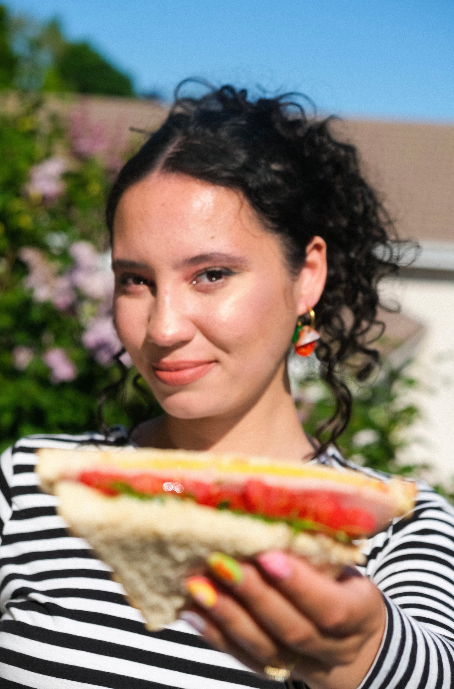 Classic Sandwich Hoop Earrings