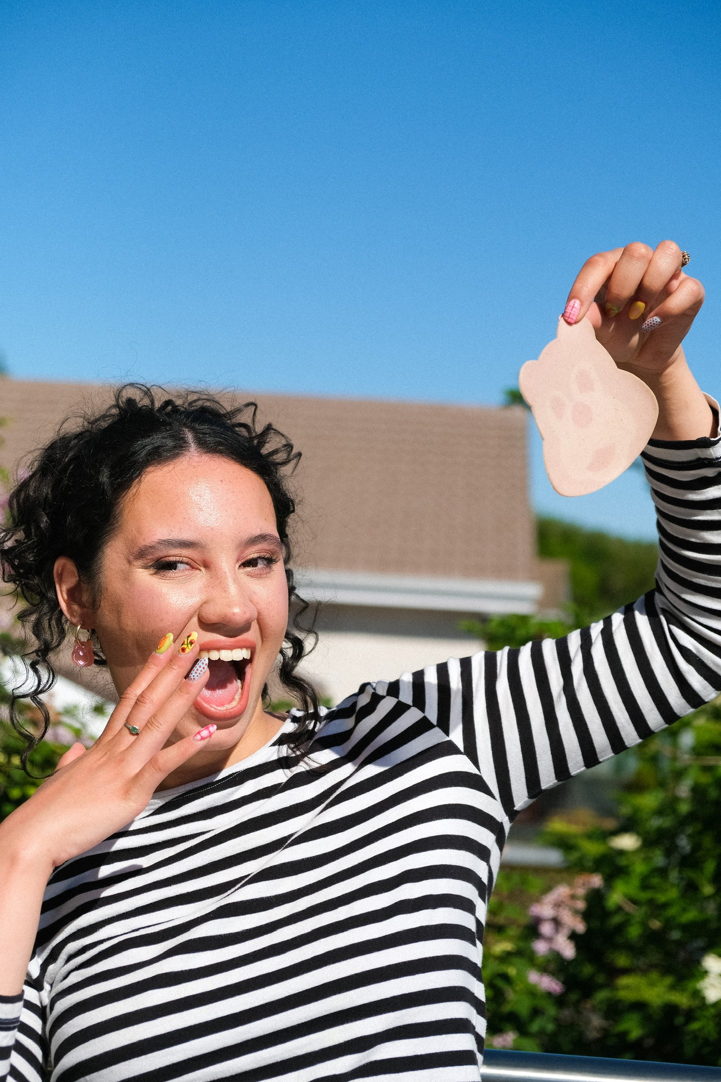Bear Ham Hoop Earrings