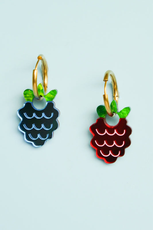 Berry Hoop Earrings