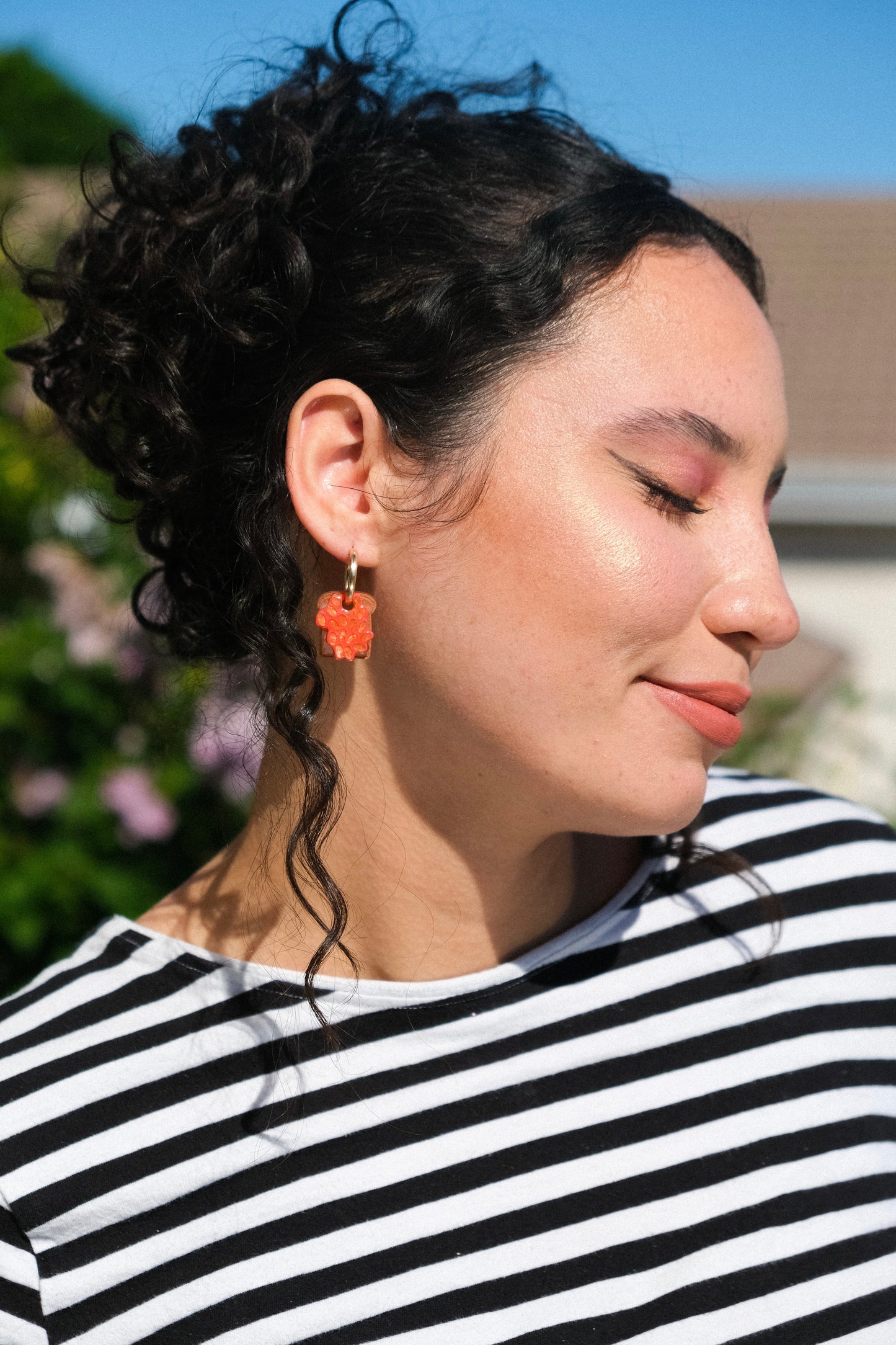 Beans on Toast Hoop Earrings