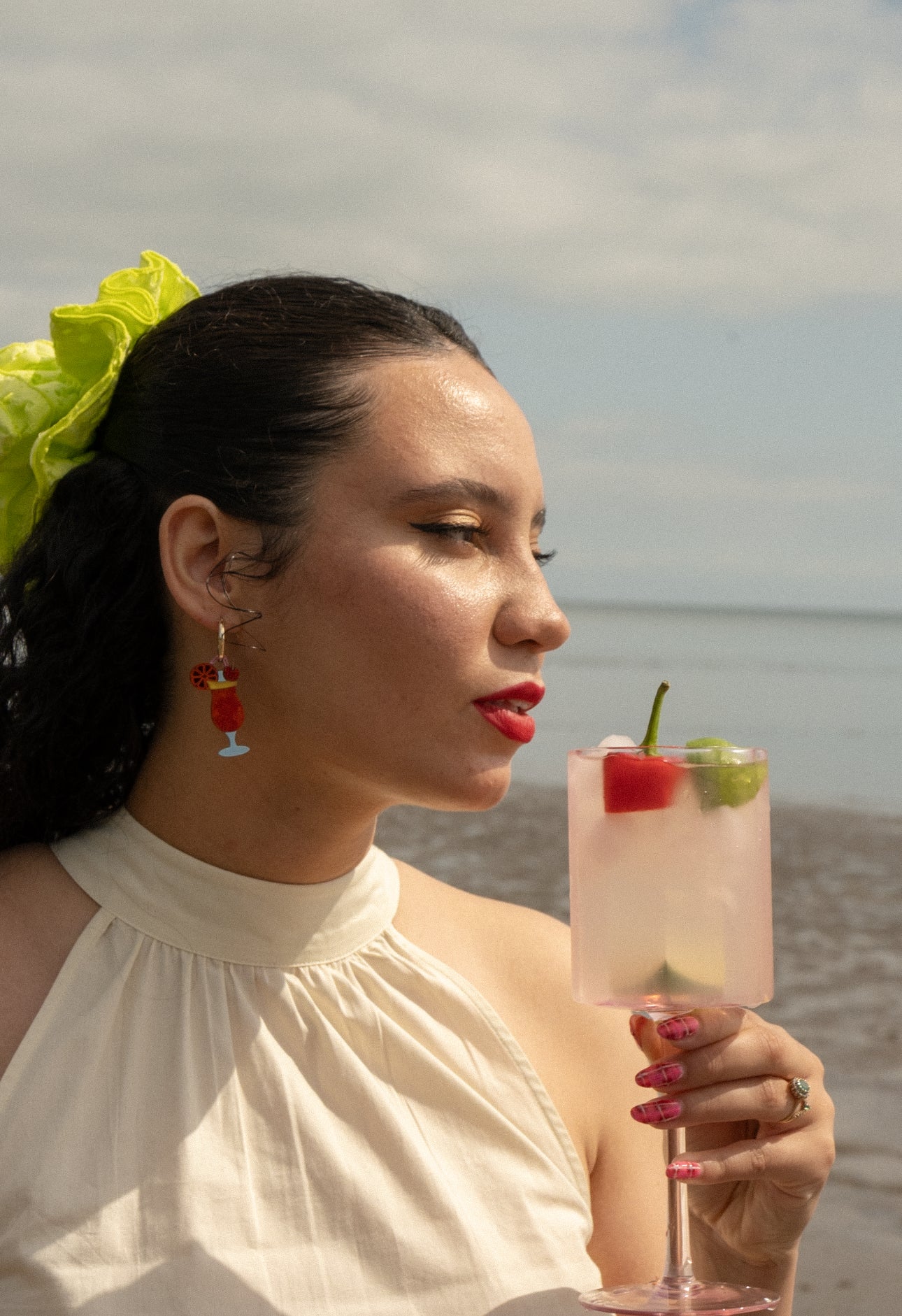 Love on the Beach Hoop Earrings