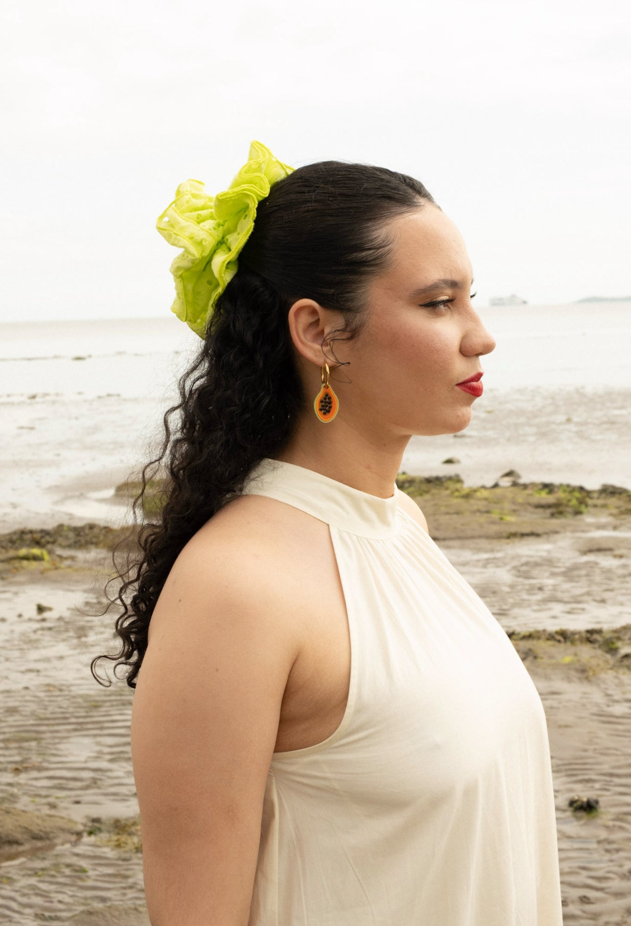 Papaya Hoop Earrings