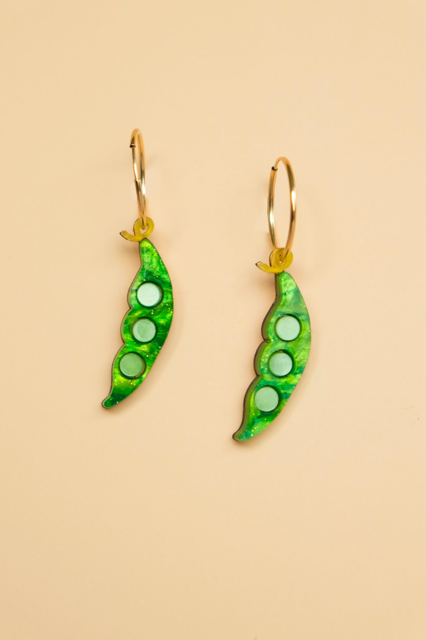 Pea Pod Hoop Earrings