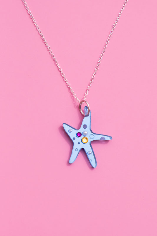 Blue Starfish Necklace