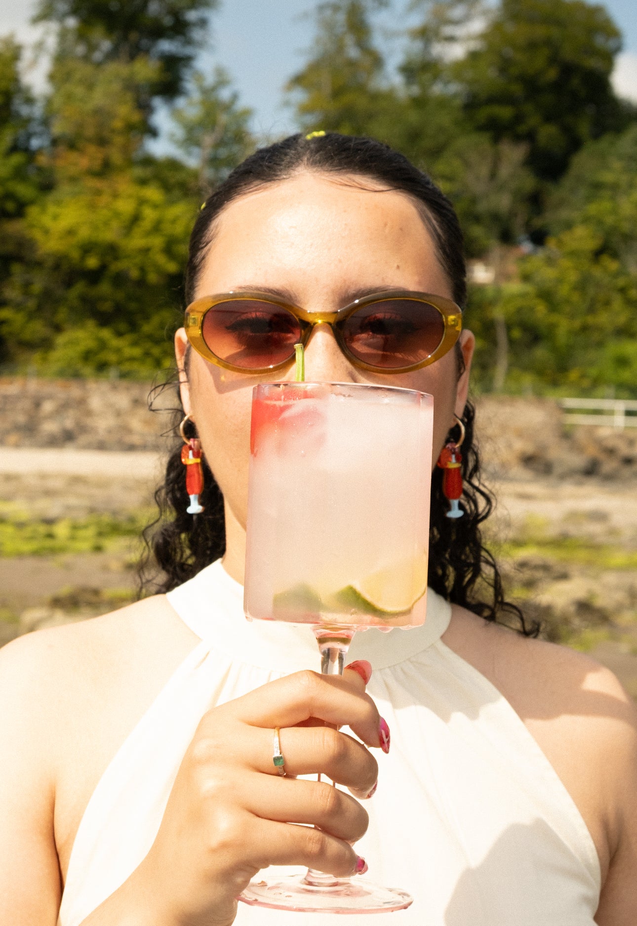 Love on the Beach Hoop Earrings
