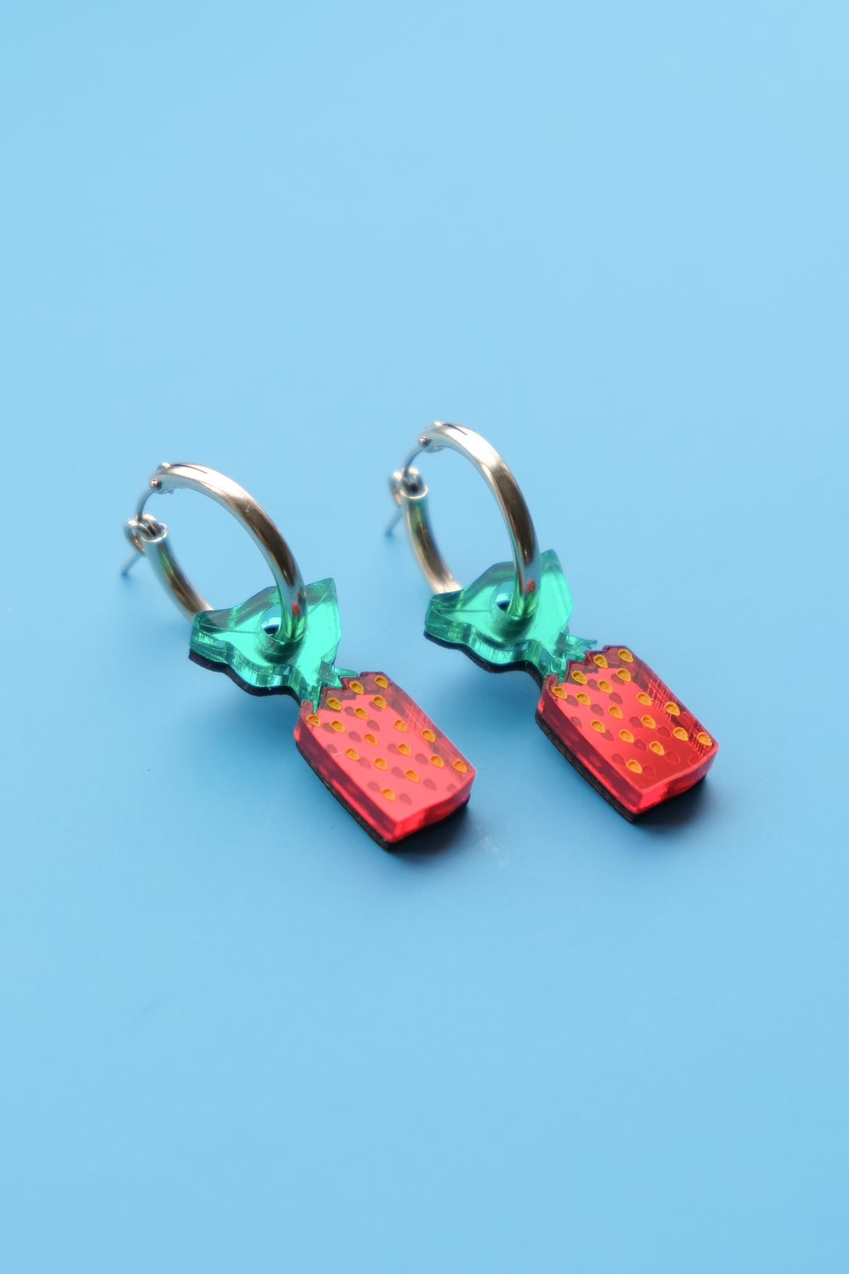 Strawberry Sweet Hoop Earrings