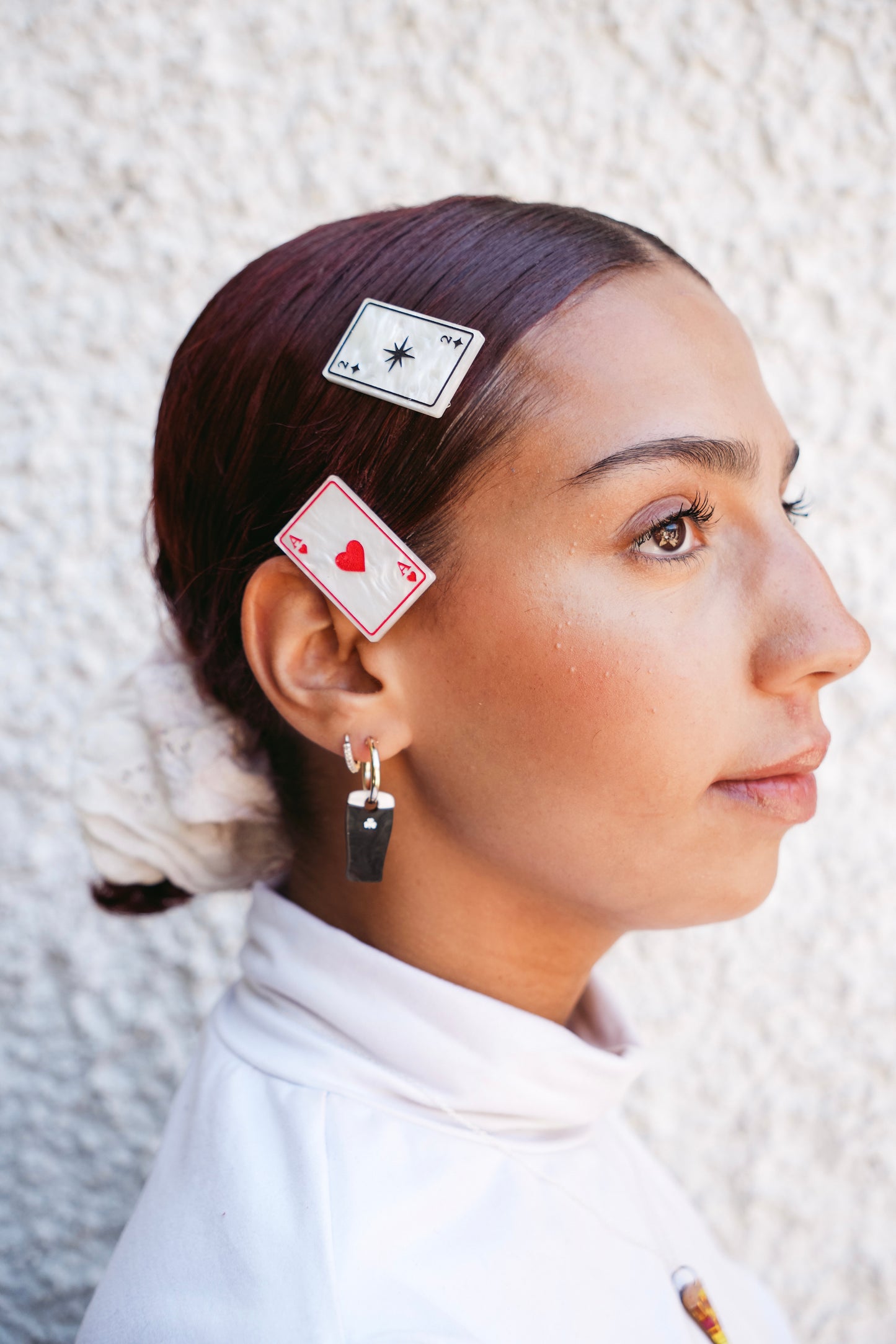 Card Hair Clips -Set of 2