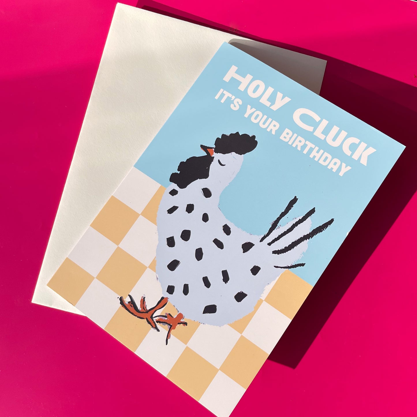 Holy Cluck It’s Your Birthday! Birthday Card - Cuteryko