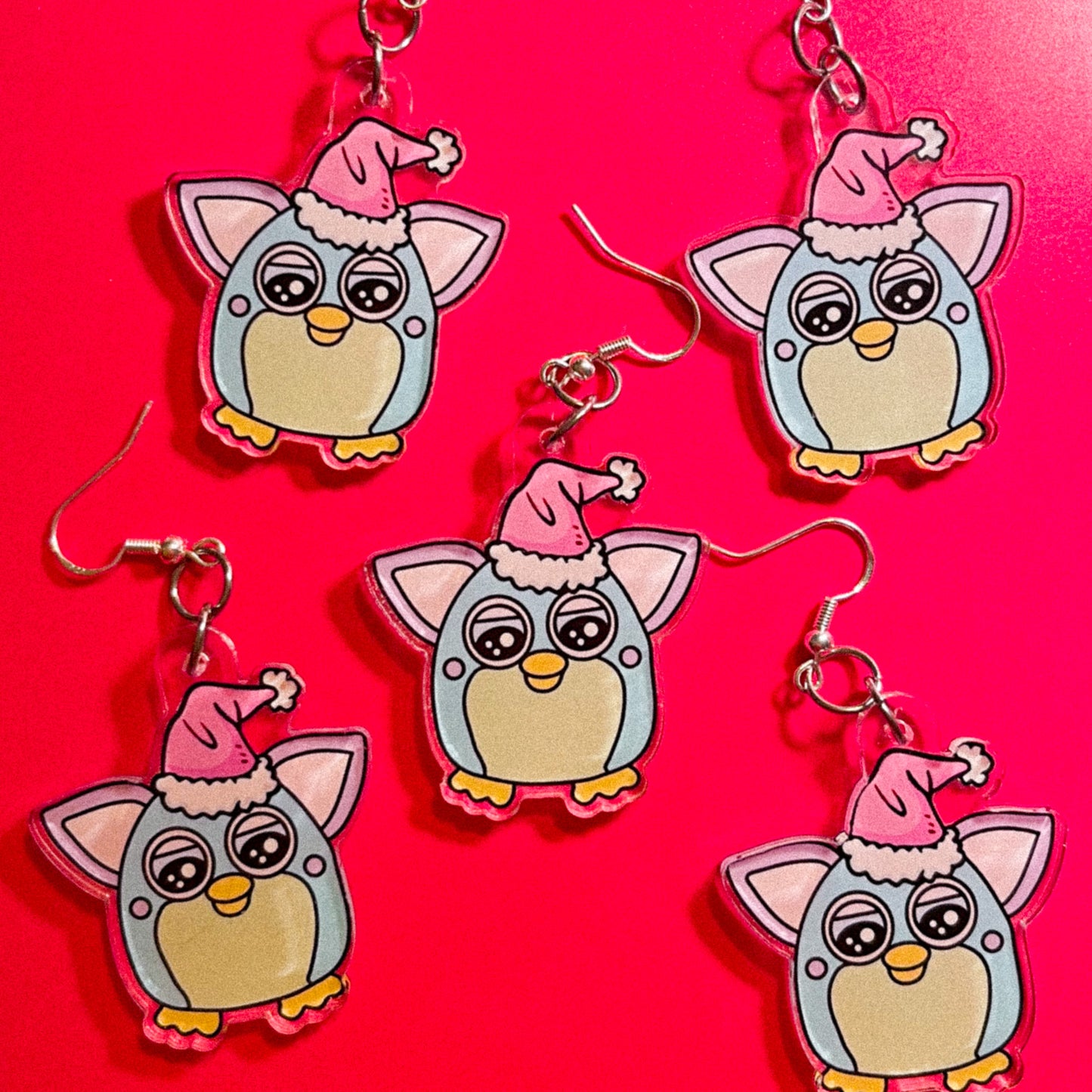 Christmas Furby Earrings