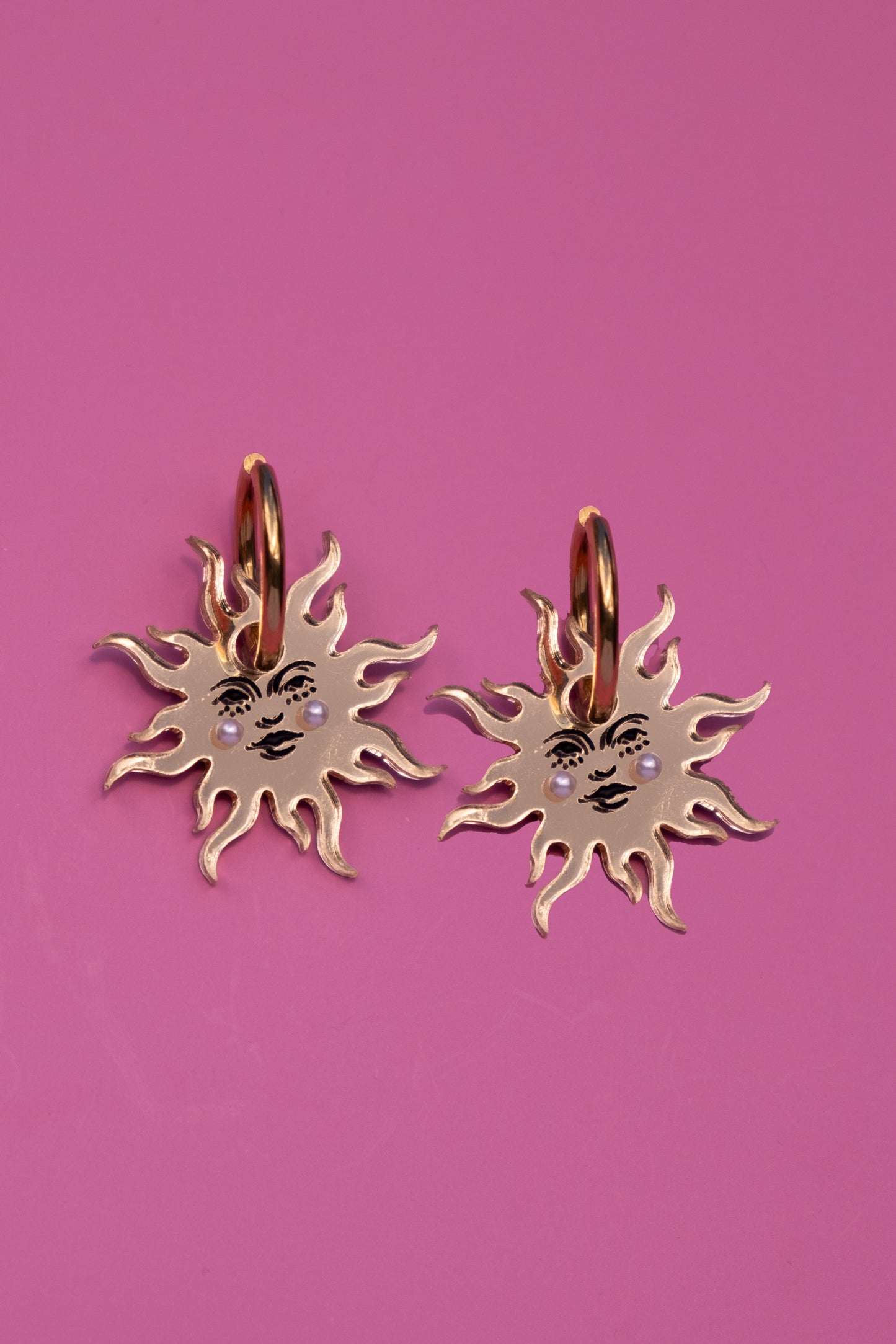 Peaceful Sun Hoop Earrings