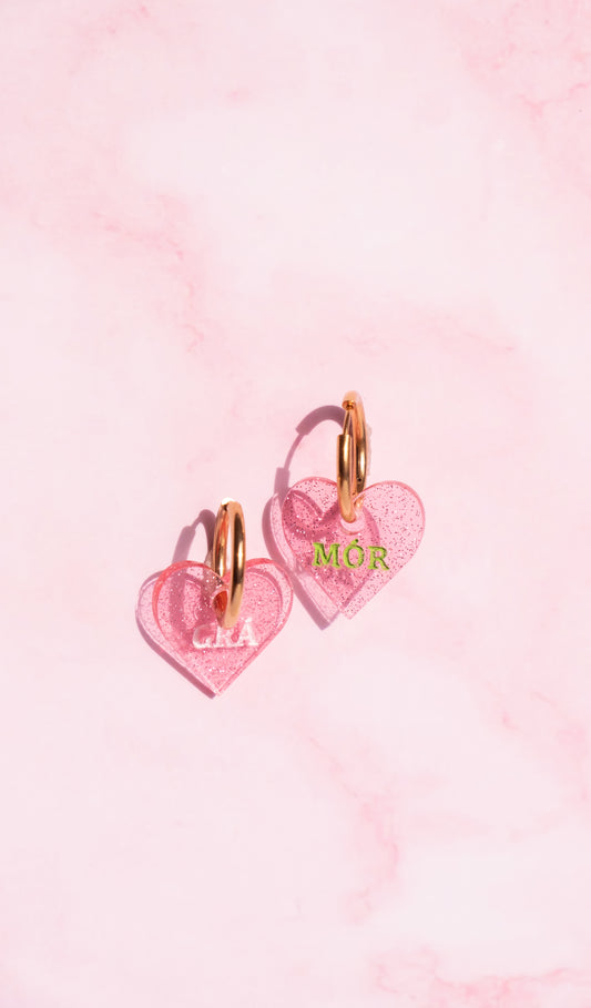 Grá Mór Heart Hoop Irish Earrings