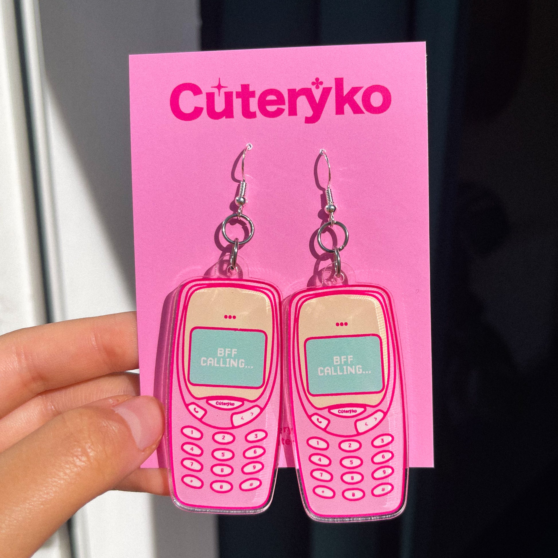Cuteryko Brick Phone Earrings - Cuteryko