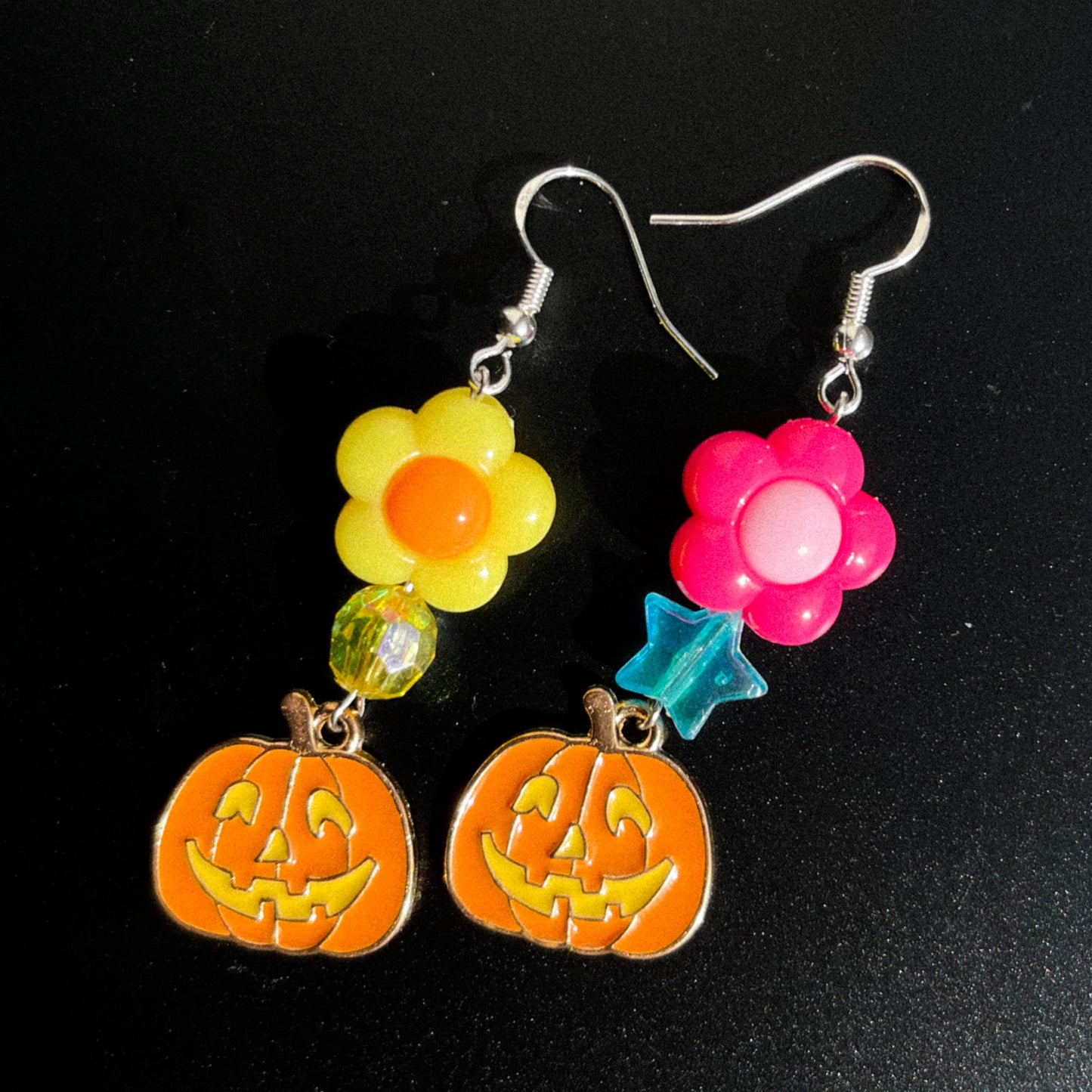Beaded Pumpkin Earrings