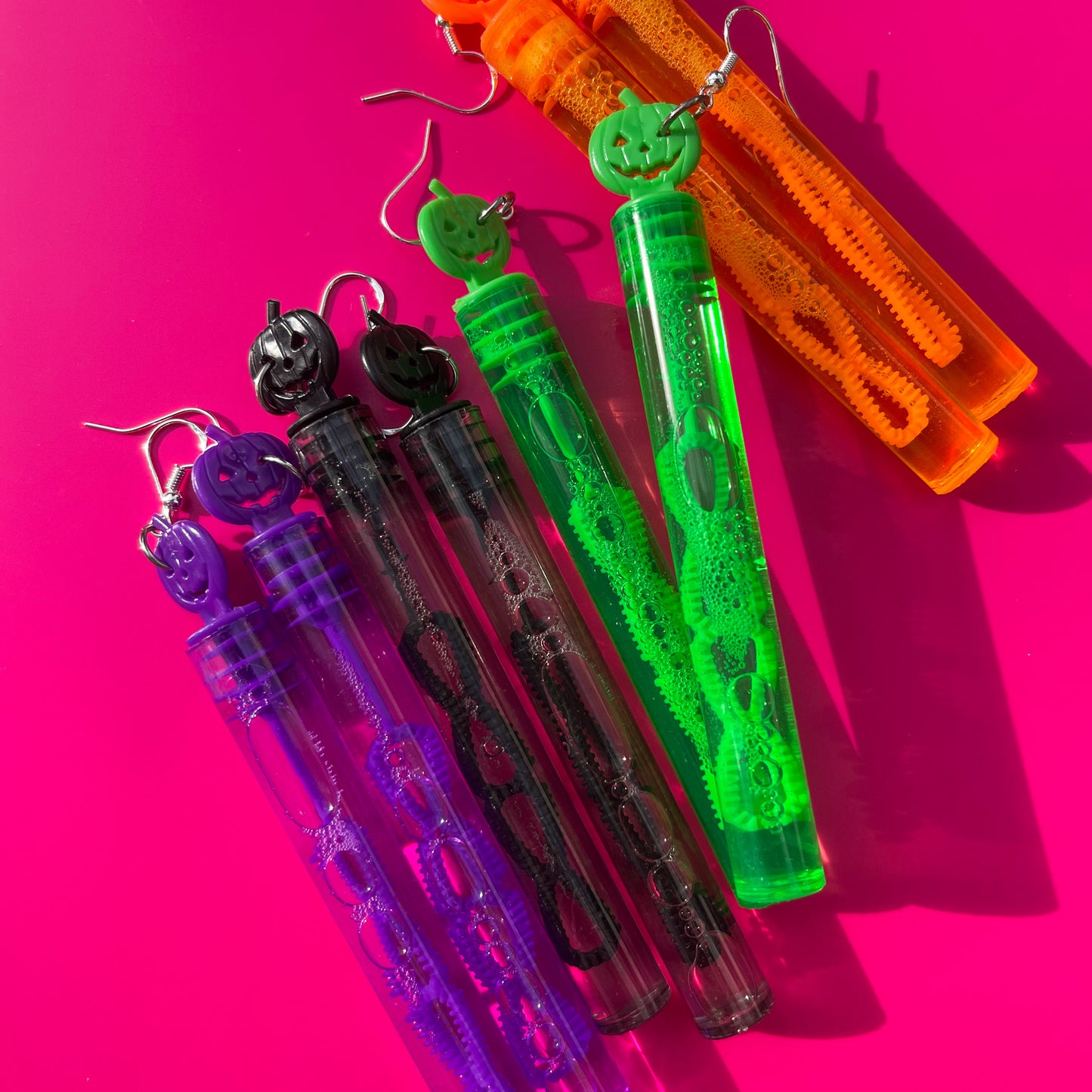 Halloween Pumpkin Bubble Earrings