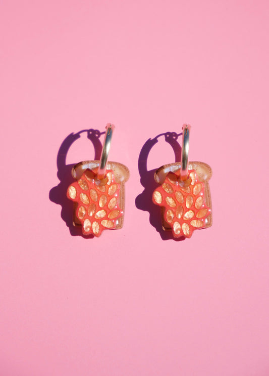 Beans on Toast Hoop Earrings