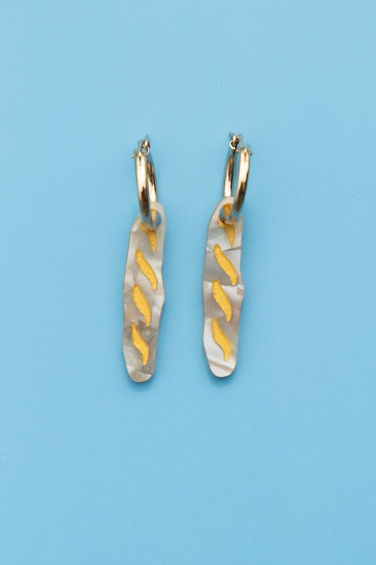 Baguette Hoop Earrings