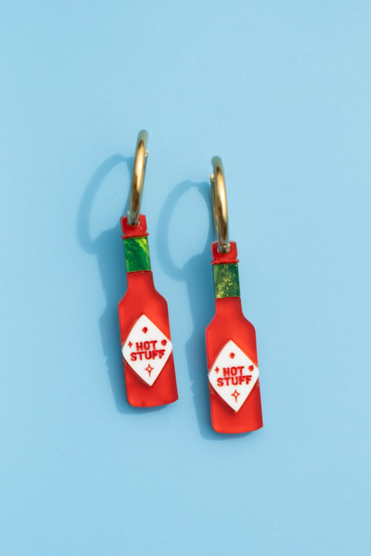 Hot Sauce Hoop Earrings