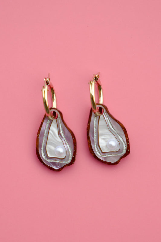 Oyster Hoop Earrings