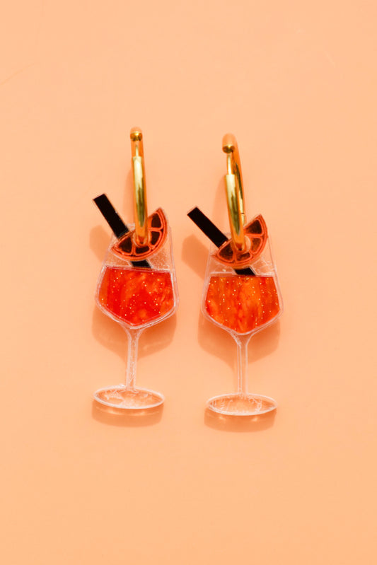 Bitter Orange Spritz Hoop Earrings