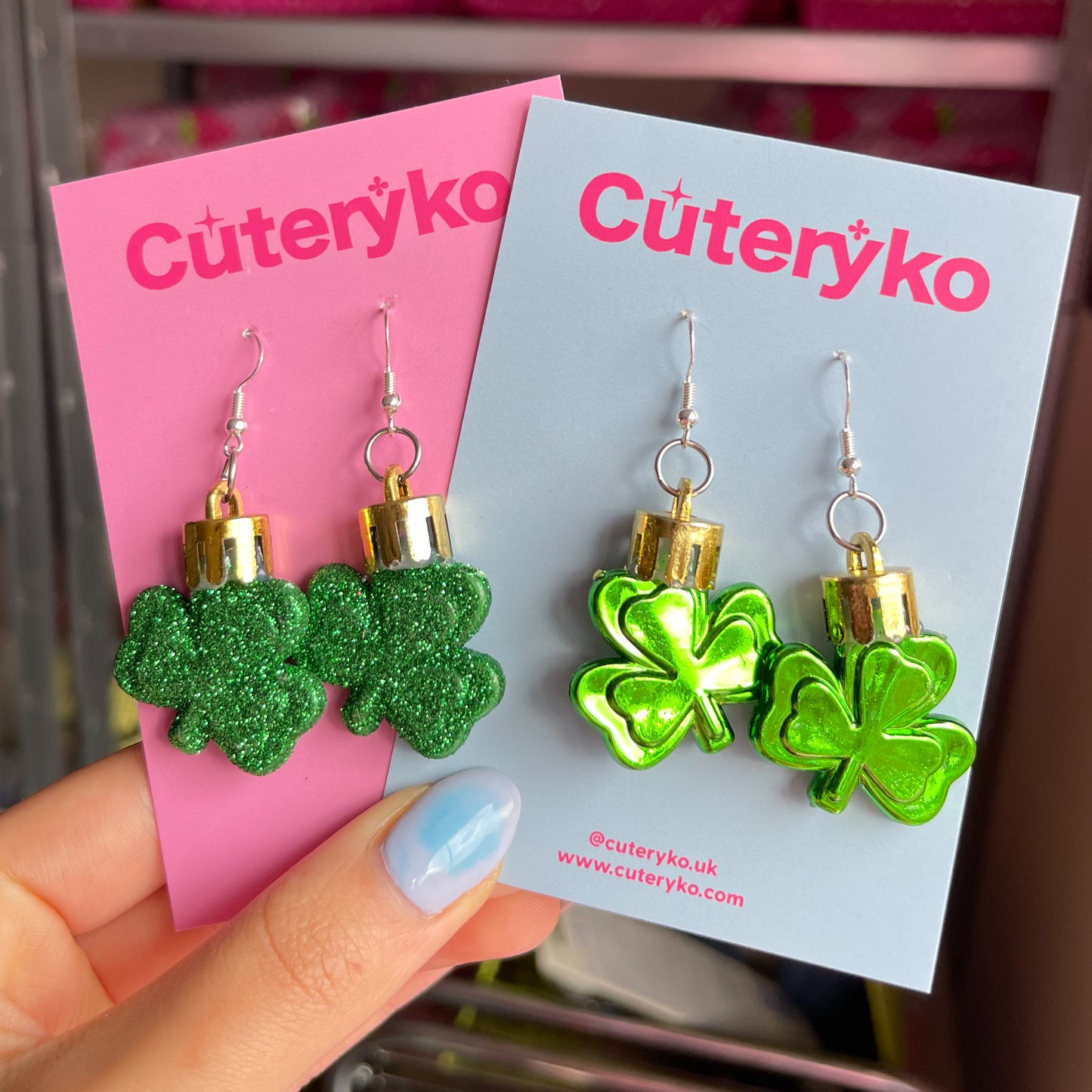 Large Shamrock Earrings - Cuteryko