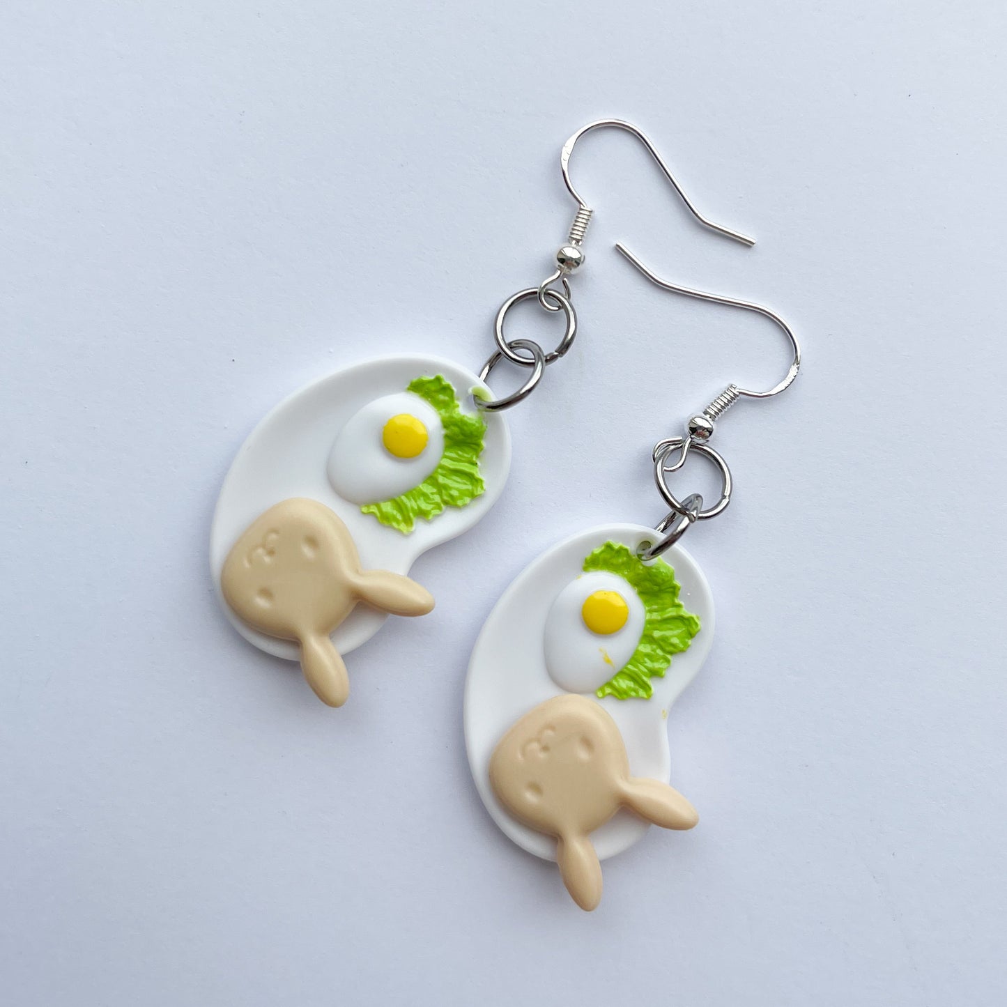 Bunny Waffle & Egg Earrings - Cuteryko