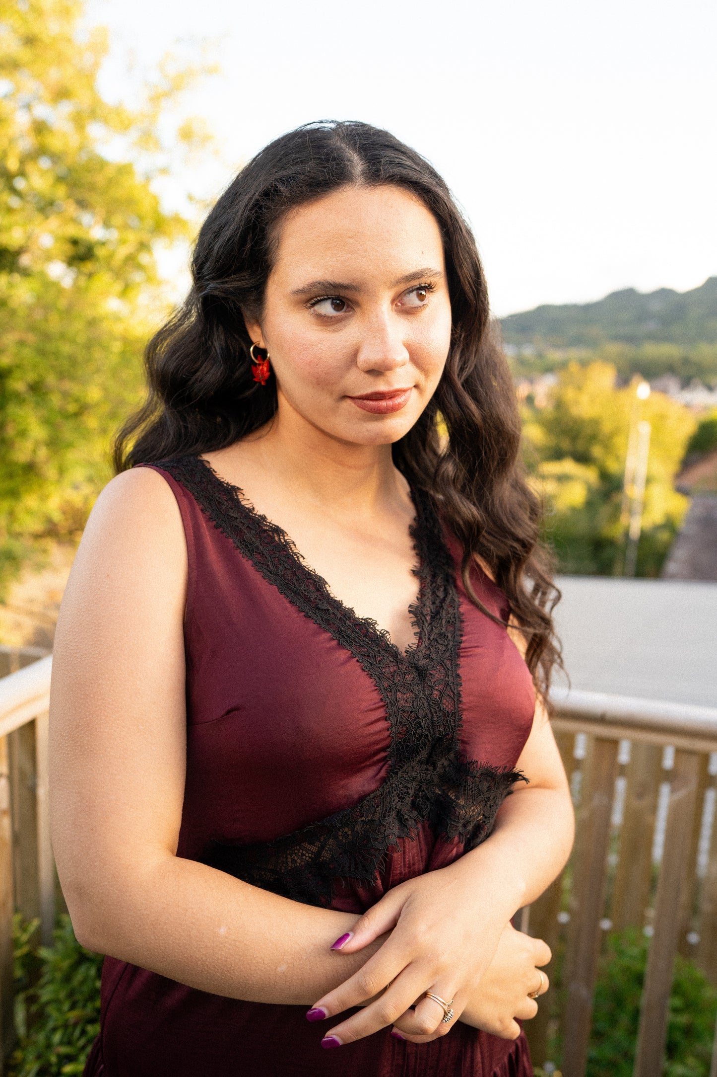 Autumnal Leaves Hoop Earrings - Set of 4