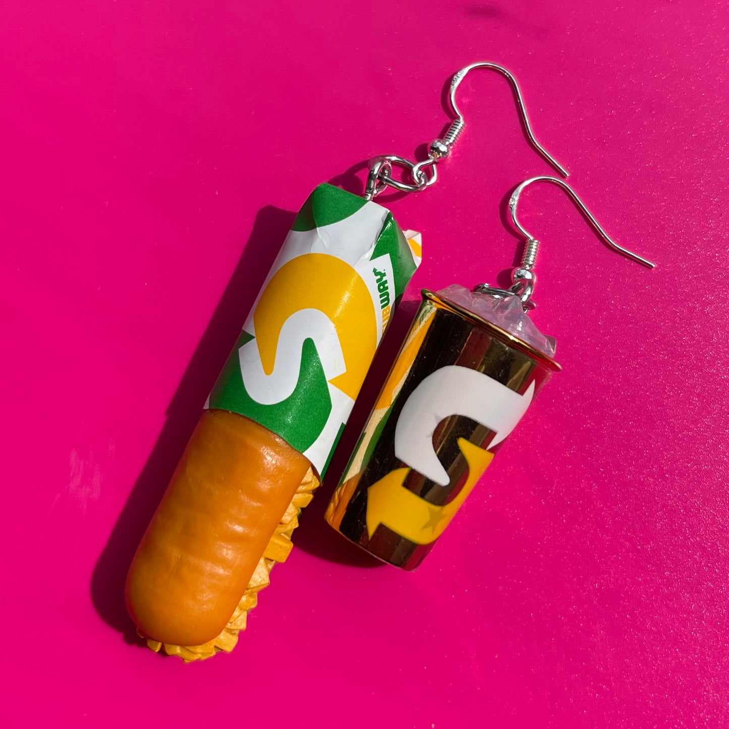 Chicken Tikka Sub and Gold Drink Earrings