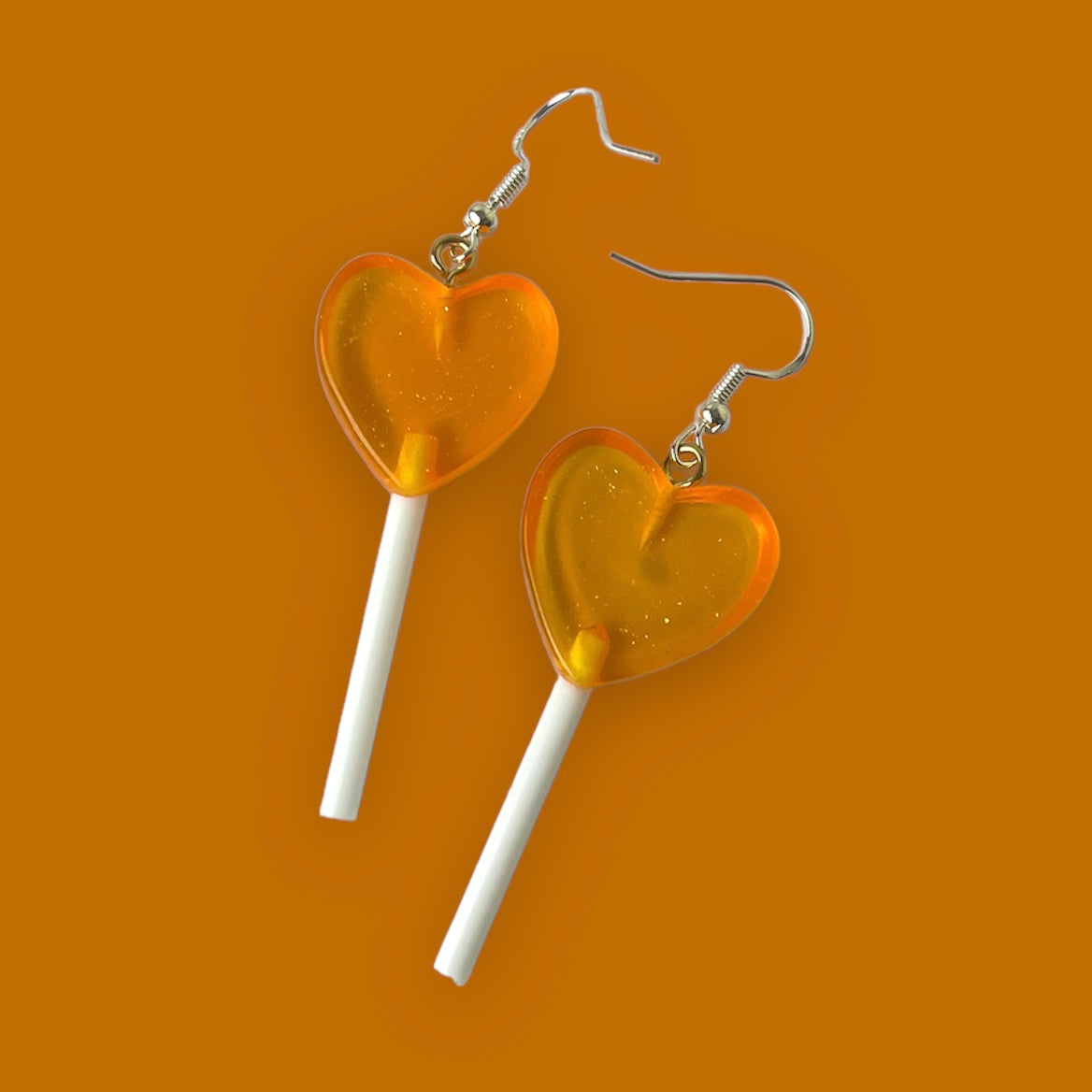 Mini Heart Lollipop Earrings - Cuteryko