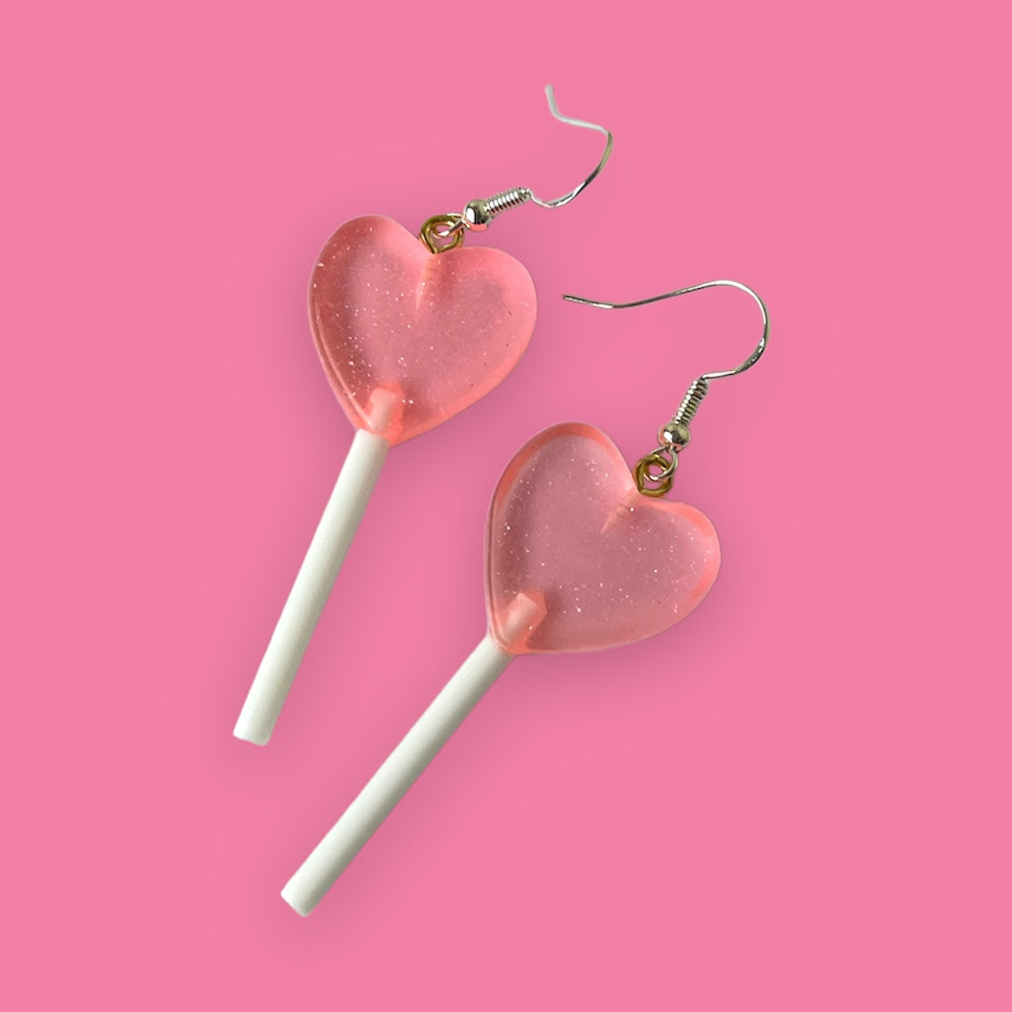 Mini Heart Lollipop Earrings - Cuteryko