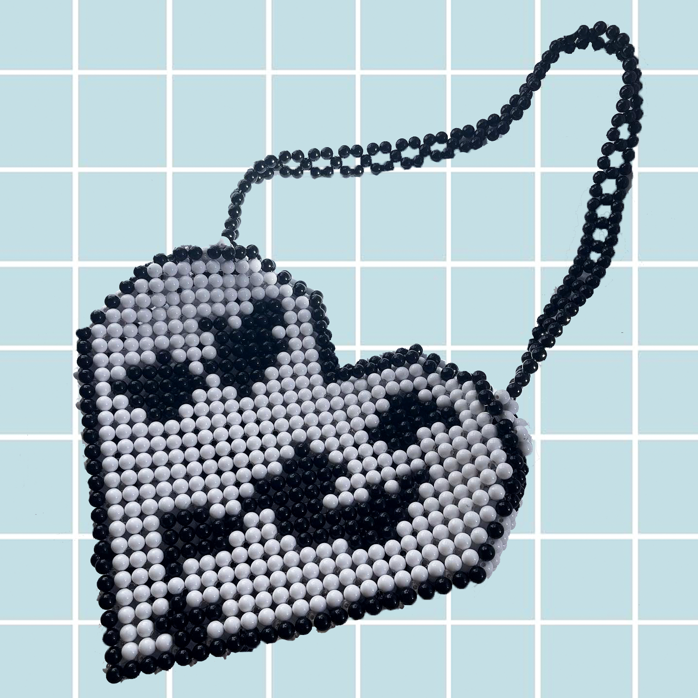 Cow Print Heart Bead Bag - Cuteryko