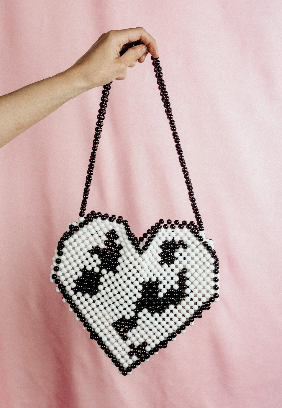 Cow Print Heart Bead Bag - Cuteryko