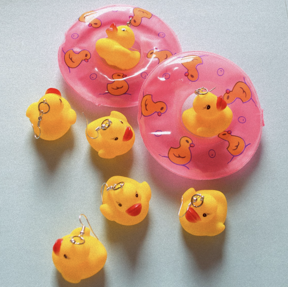 Mini Rubber Duck Earrings