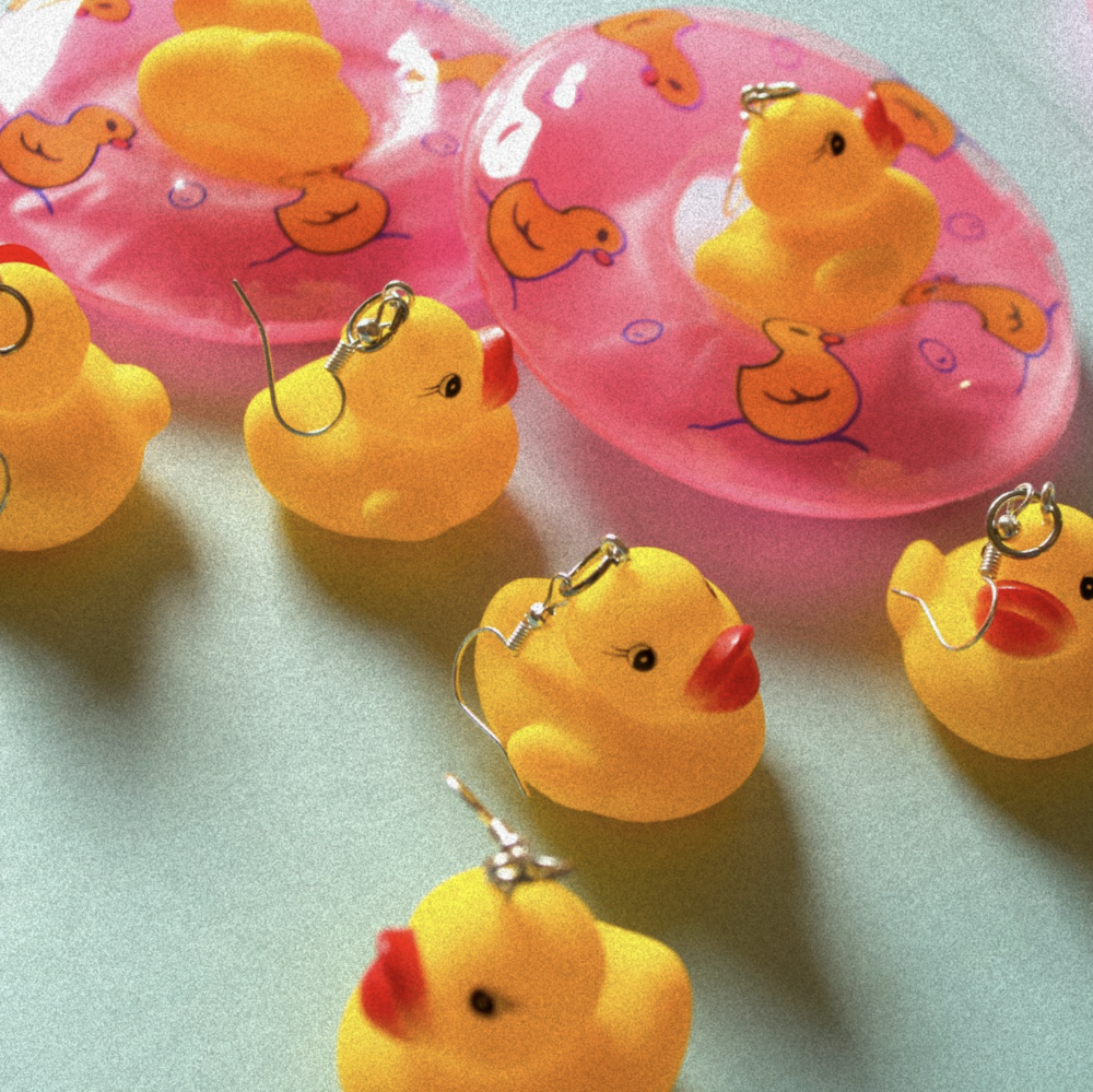 Mini Rubber Duck Earrings