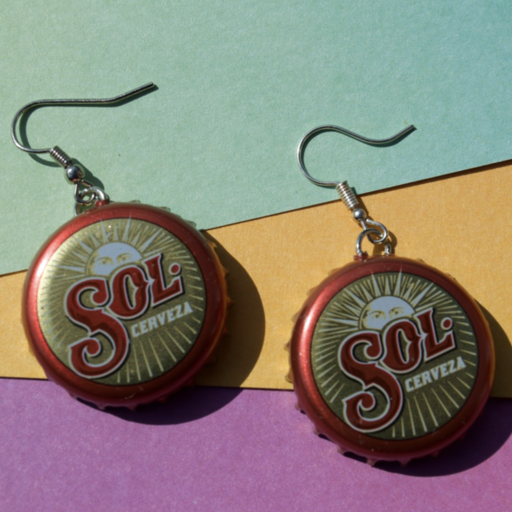 Sol Bottle Cap Earrings - Cuteryko
