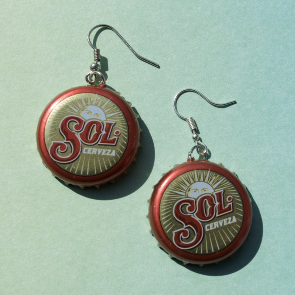 Sol Bottle Cap Earrings - Cuteryko