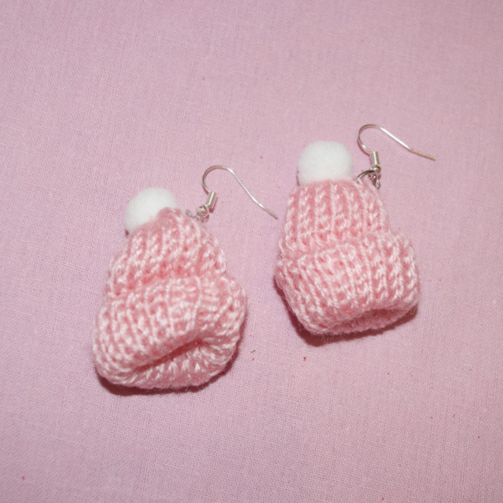 Bobble Hat Earrings - Cuteryko