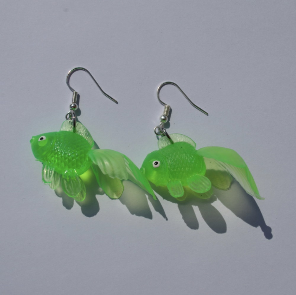 Green Fish Earrings - Cuteryko