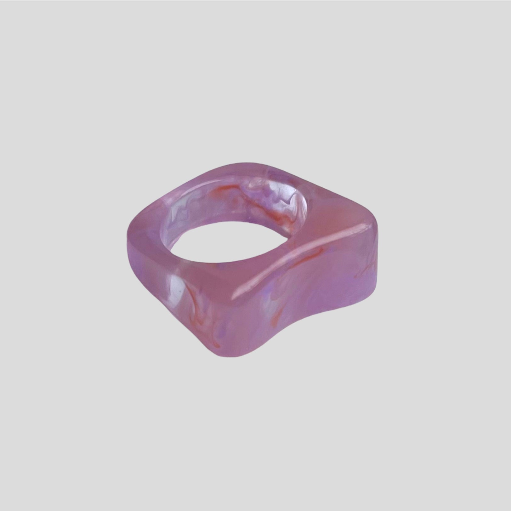 Pink Marble Chunky Ring - Cuteryko