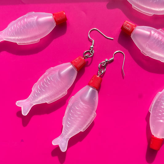 Fish Soy Sauce Earrings - Cuteryko
