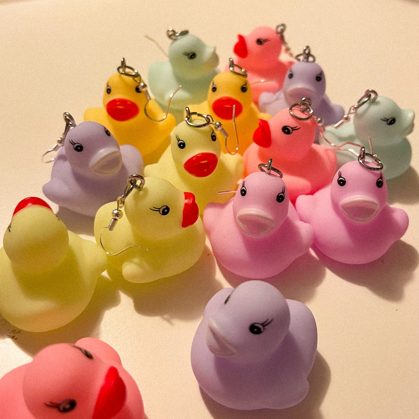 Pastel Mini Rubber Duck Earrings
